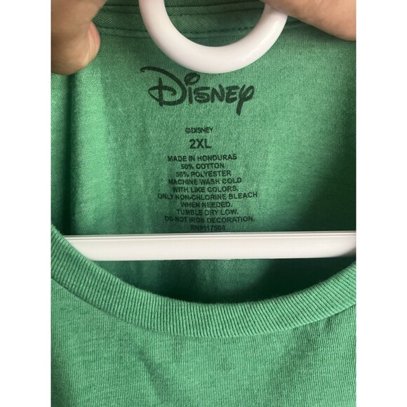 Walt Disney 90’s Vintage T-shirt Mens 50% Cotton 2XL Green Tee Mickey & Friends - Picture 4 of 5